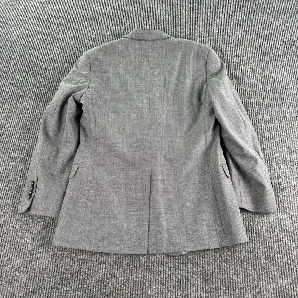 Brooks Brothers Suit Jacket 40R Gray Wool Regent Fit Explorer Silver Crest Logo
